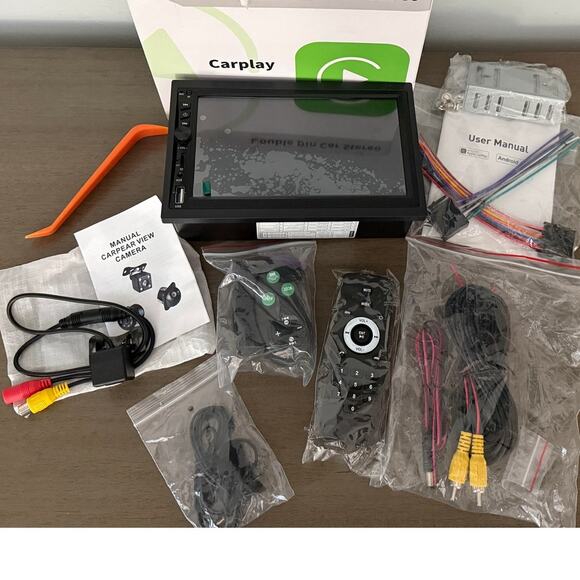 Upgrade Wireless 7” Double Din Car Stereo Apple Carplay Android Auto GPS BT - Picture 5 of 11